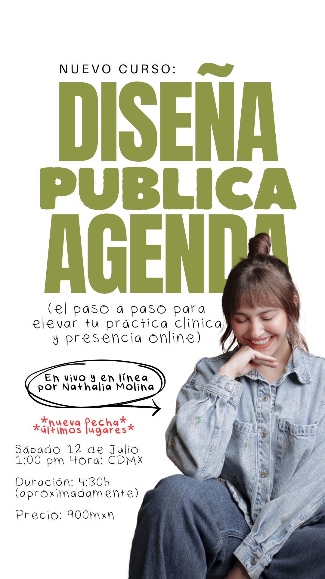 Curso en vivo DISEÑA PUBLICA AGENDA 12 de Julio 2025 1:00pm