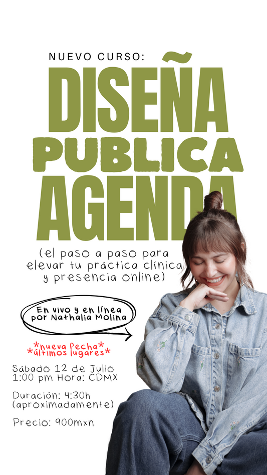 Curso en vivo DISEÑA PUBLICA AGENDA 12 de Julio 2025 1:00pm
